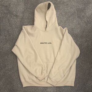 Breathe Love Cream Hoodie